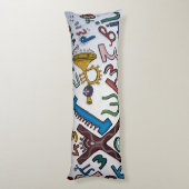 Kleurrijke Alfabet Body Pillow Lichaamskussen (Achterkant (Verticaal))