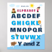 Kleurrijke alfabet-leerposter poster (Voorkant)