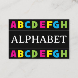 Kleurrijke Alfabet Letters Leraar Visitekaartje