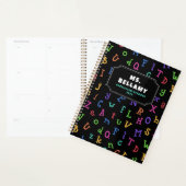 Kleurrijke alfabet patroon leraar student planner (Display)