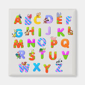 Kleurrijke alfabetische letters magneet (Voorkant)