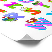 Kleurrijke alfabetische letters poster (Hoek)