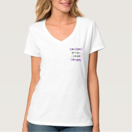 Kleurrijke algebraïsche vergelijkingen en wiskundi t-shirt