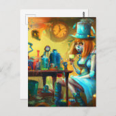 Kleurrijke Alice in het Apothecary Briefkaart (Voorkant / Achterkant)