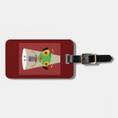 Kleurrijke Alien Mier in Spotlight Sfeervol Sci-Fi Bagagelabel (Voorkant horizontaal)