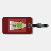 Kleurrijke Alien Mier in Spotlight Sfeervol Sci-Fi Bagagelabel (Achterkant horizontaal)