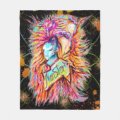 Kleurrijke Alien Monster Art Pen Tekening Fantasy Fleece Deken (Voorkant)