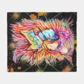 Kleurrijke Alien Monster Art Pen Tekening Fantasy Fleece Deken (Voorkant (Horizontaal))