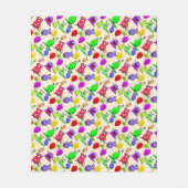 Kleurrijke Aliens Kinder Partij Ballonnen Fleece Deken (Voorkant)