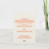 Kleurrijke All in One Wedding Gevouwen Uitnodiging (Achterkant)