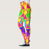 Kleurrijke All-Over-Print Leggings (Links)