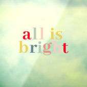 Kleurrijke Allerhelderste Kerstfeestdagen Raamsticker (Vel 3)