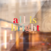 Kleurrijke Allerhelderste Kerstfeestdagen Raamsticker (Vel 2)