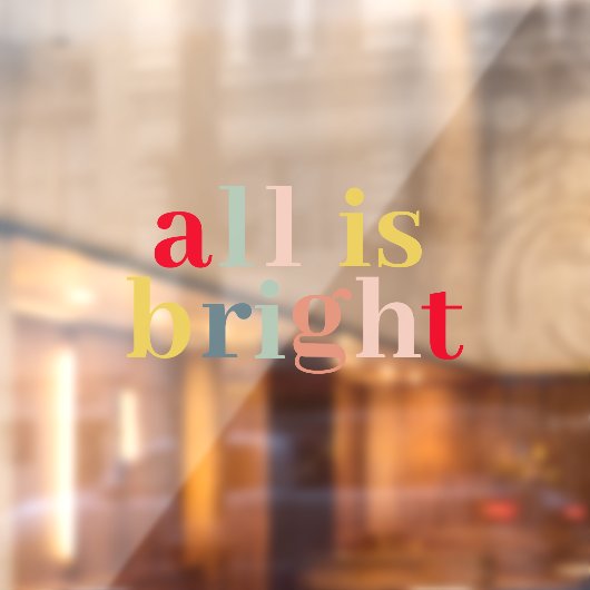 Kleurrijke Allerhelderste Kerstfeestdagen Raamsticker (Vel 2)