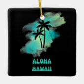 Kleurrijke Aloha Hawaïaanse palmbomen Keramisch Ornament (Voorkant)