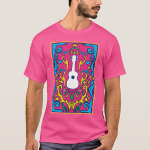 Kleurrijke Aloha Hawaiiaanse muzikant Uke Acoustic T-shirt