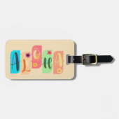 Kleurrijke Aloha Tegels Groet Bagagelabel (Voorkant horizontaal)