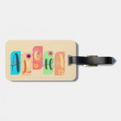 Kleurrijke Aloha Tegels Groet Bagagelabel (Achterkant horizontaal)