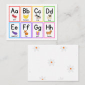 Kleurrijke Alphabet Flash Kaarten voor Curious Lit Notitiekaartje (Voorkant / Achterkant)