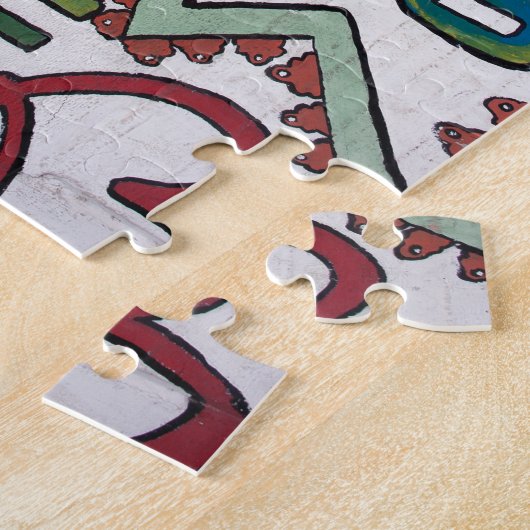 Kleurrijke Alphabets Legpuzzel (Zijkant)