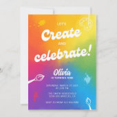 Kleurrijke Ambachten Tie Dye Schilderen Thema Verj Kaart (Voorkant)