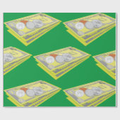 Kleurrijke Amerikaanse geld en munten Cadeaupapier (Vlak)