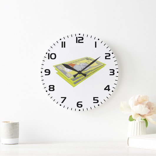 Kleurrijke Amerikaanse geld en munten Grote Klok