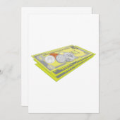 Kleurrijke Amerikaanse geld en munten Kaart (Voorkant / Achterkant)