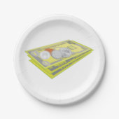 Kleurrijke Amerikaanse geld en munten Papieren Bordje (Voorkant)