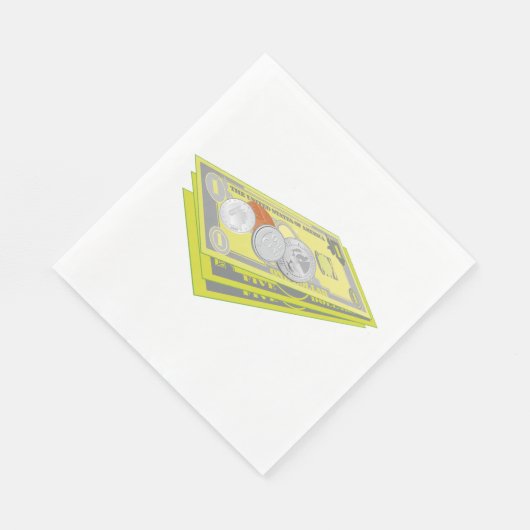 Kleurrijke Amerikaanse geld en munten Servet (Hoek)