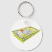 Kleurrijke Amerikaanse geld en munten Sleutelhanger (Achterkant)