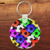 Kleurrijke Amerikaanse voetbal Sleutelhanger (Voorkant)