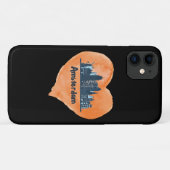 Kleurrijke Amsterdam City Skyline Waterverf Heart  Case-Mate iPhone Case (Achterkant (horizontaal))