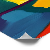 Kleurrijke Amsterdamse grachtengordel in Abstract  Poster (Hoek)