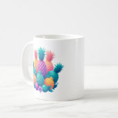 Kleurrijke ananananas koffiemok (Voorkant links)