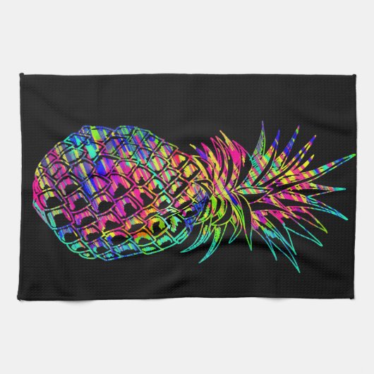 Kleurrijke anananas theedoek (Horizontaal)