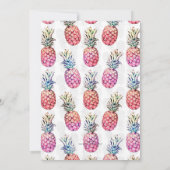 Kleurrijke anananassen en bleekverf wit patroon kaart (Achterkant)