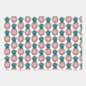 Kleurrijke anananassen inpakpapier vel (Voorkant)