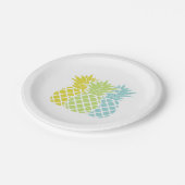 Kleurrijke anananassen papieren bordje (Gekanteld)
