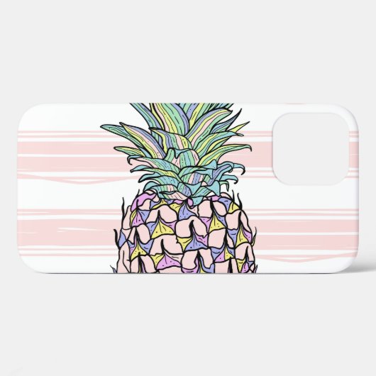 Kleurrijke ananas illustratie. Case-Mate iPhone case (Achterkant (horizontaal))