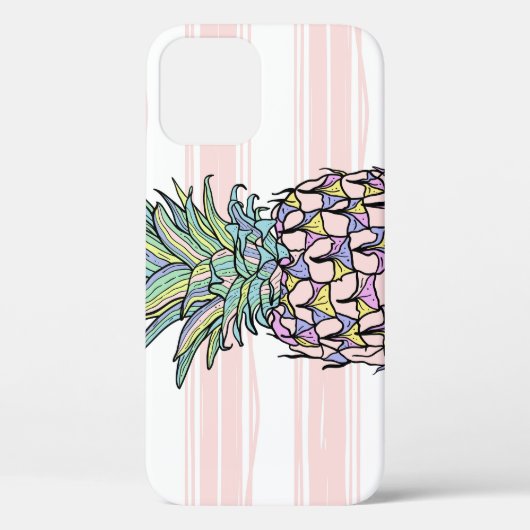 Kleurrijke  ananas illustratie. Case-Mate iPhone case (Achterkant)