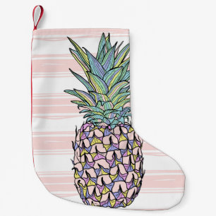 Kleurrijke ananas illustratie. kleine kerstsok