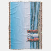 Kleurrijke ananas op het strand deken (Voorkant Verticaal)