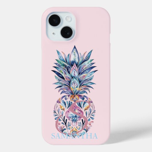 Kleurrijke Ananas Roze Case-Mate iPhone Case (Achterkant)