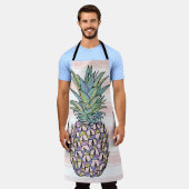 Kleurrijke ananas schort (Gedragen)