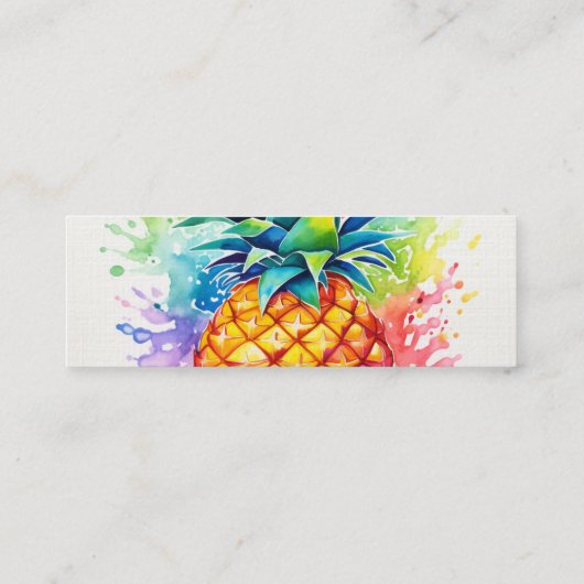 Kleurrijke ananas swinger Calling Card Mini Visitekaartje (Achterkant)