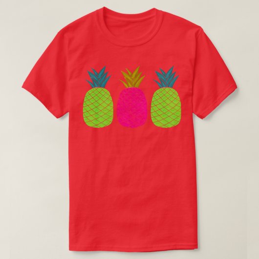 kleurrijke ananas t-shirt (Design voorkant)