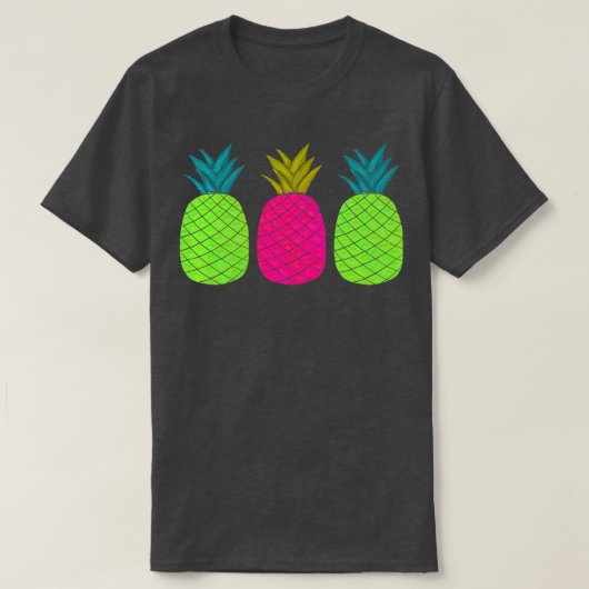 kleurrijke ananas t-shirt (Design voorkant)