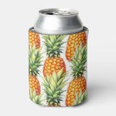 Kleurrijke ananas zomer tropisch patroon blikjeskoeler (Blikje Voorkant)