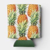 Kleurrijke ananas zomer tropisch patroon blikjeskoeler (Achterkant)